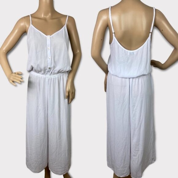 NWT Show Me Your Mumu White Crop Wide Leg Jumpsuit New With Tags Size Small Boho - Picture 2 of 15
